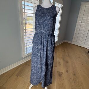 Toad&Co Blue Floral Maxi Dress